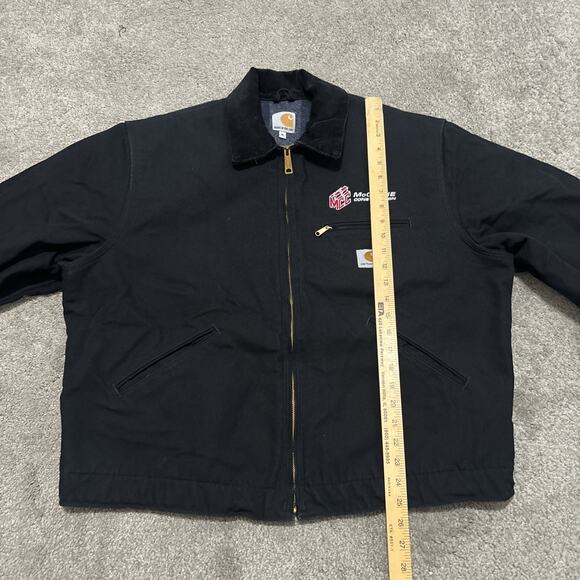 Vintage Carhartt Jacket Mens XL Detroit J001 BLK Black Blanket Lined Made in USA - Picture 8 of 8
